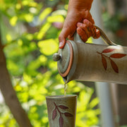 Aqua Jug - Foliage, Matte Blue